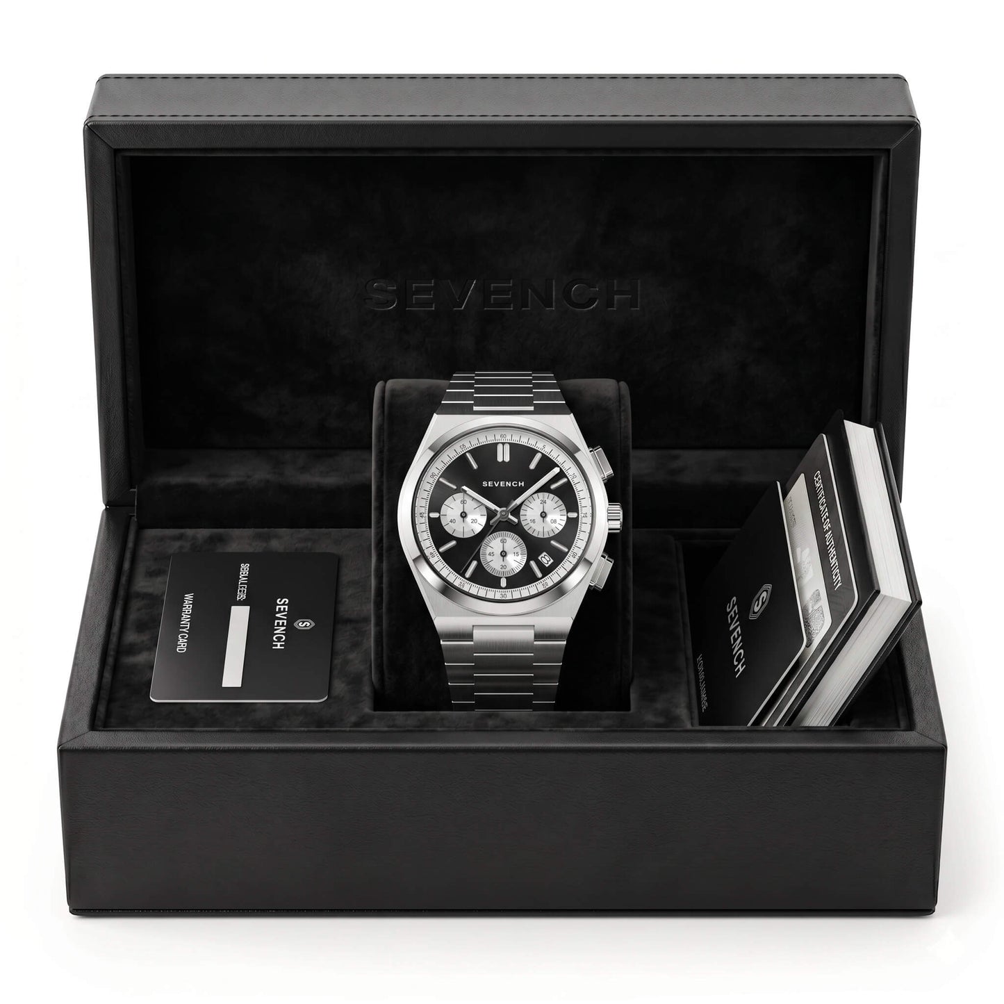 Box Sevench Capital Silver & Black | Affordable Men's Watch |  Quartz Movement & Water Resistant