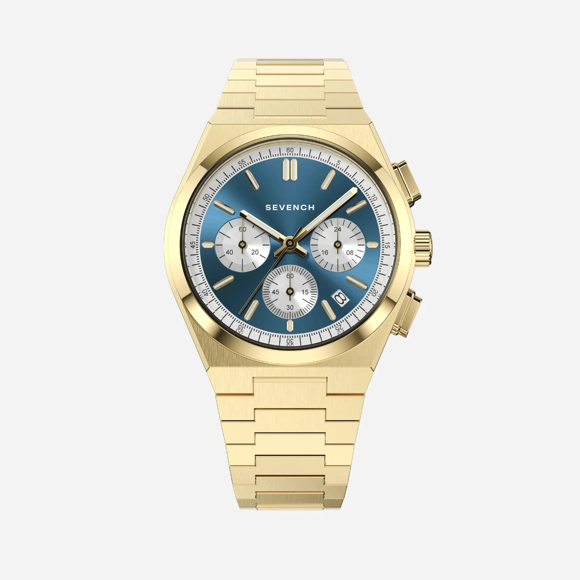 Sevench Capital Gold & Blue Marine | Affordable Men's Watch |  Quartz Movement & Water Resistant