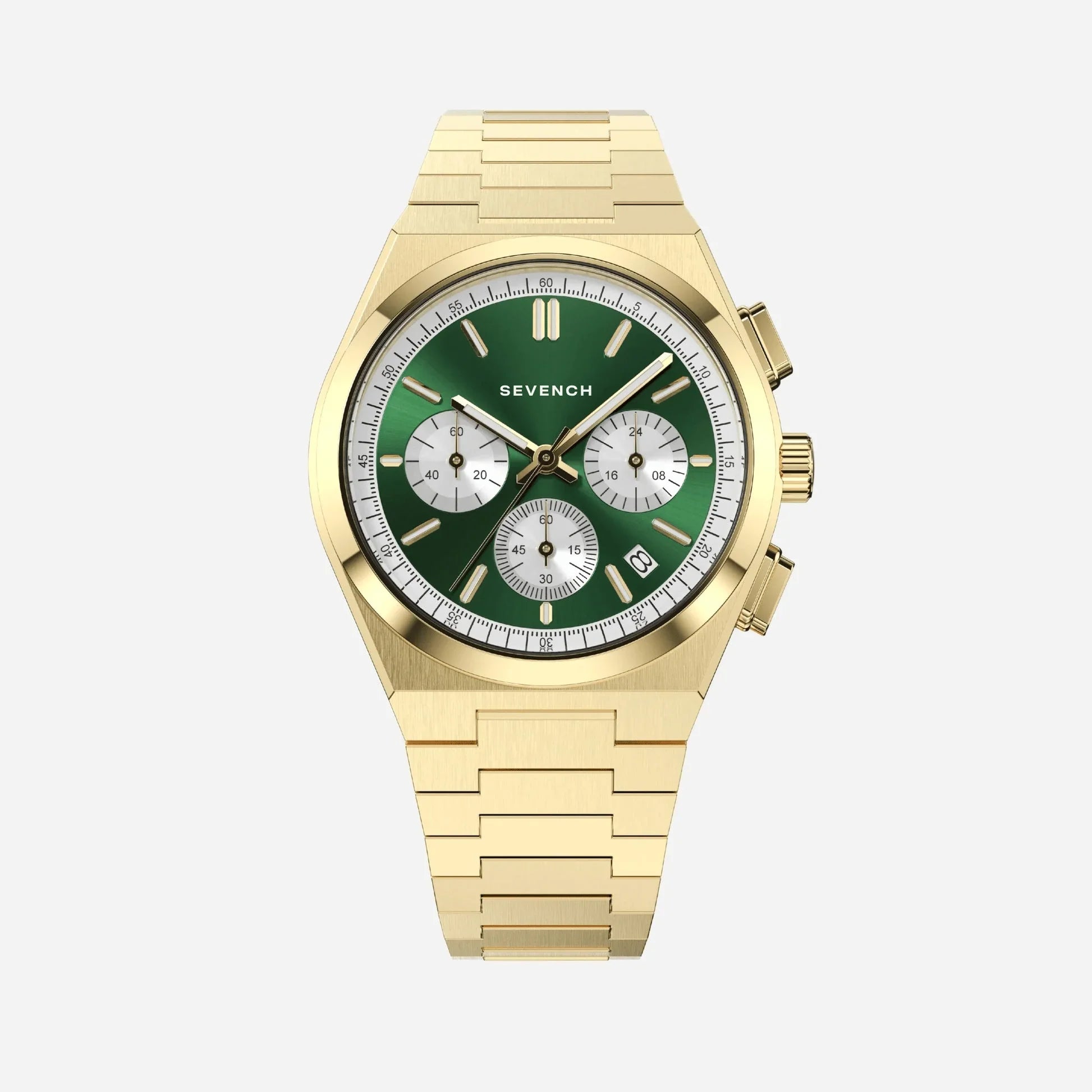 Sevench Capital Gold & Green | Affordable Men's Watch |  Quartz Movement & Water Resistant