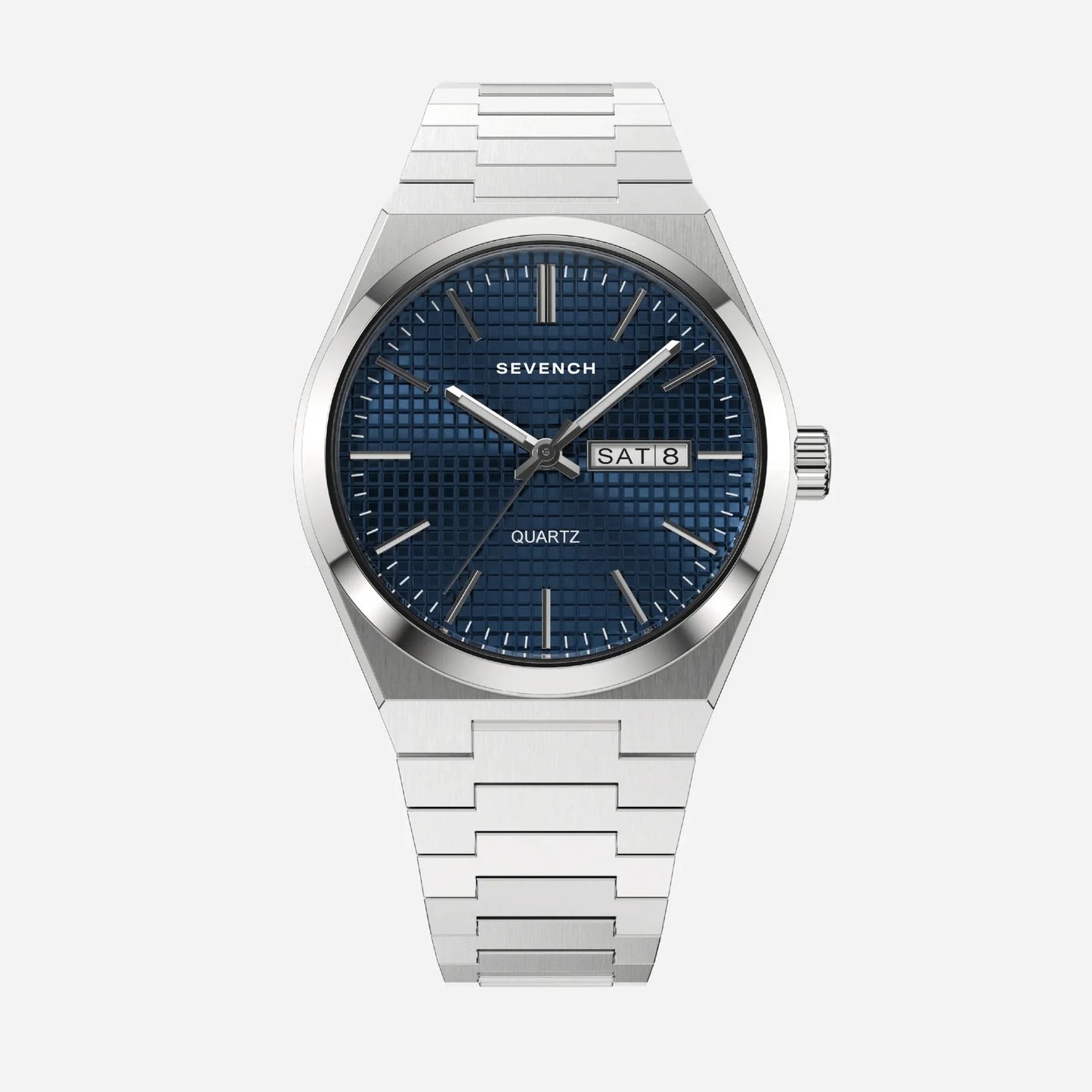 Sevench Dubai Silver & Blue Marine | Affordable Men's Watch |  Quartz Movement & Water Resistant