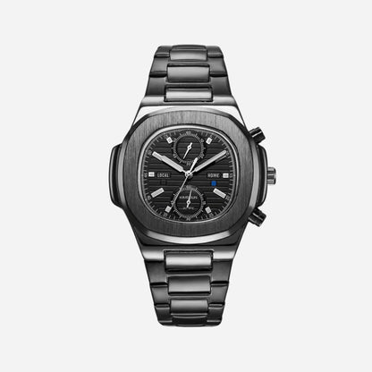 Sevench Prestige Silver & Black | Affordable Men's Watch |  Quartz Movement & Water Resistant