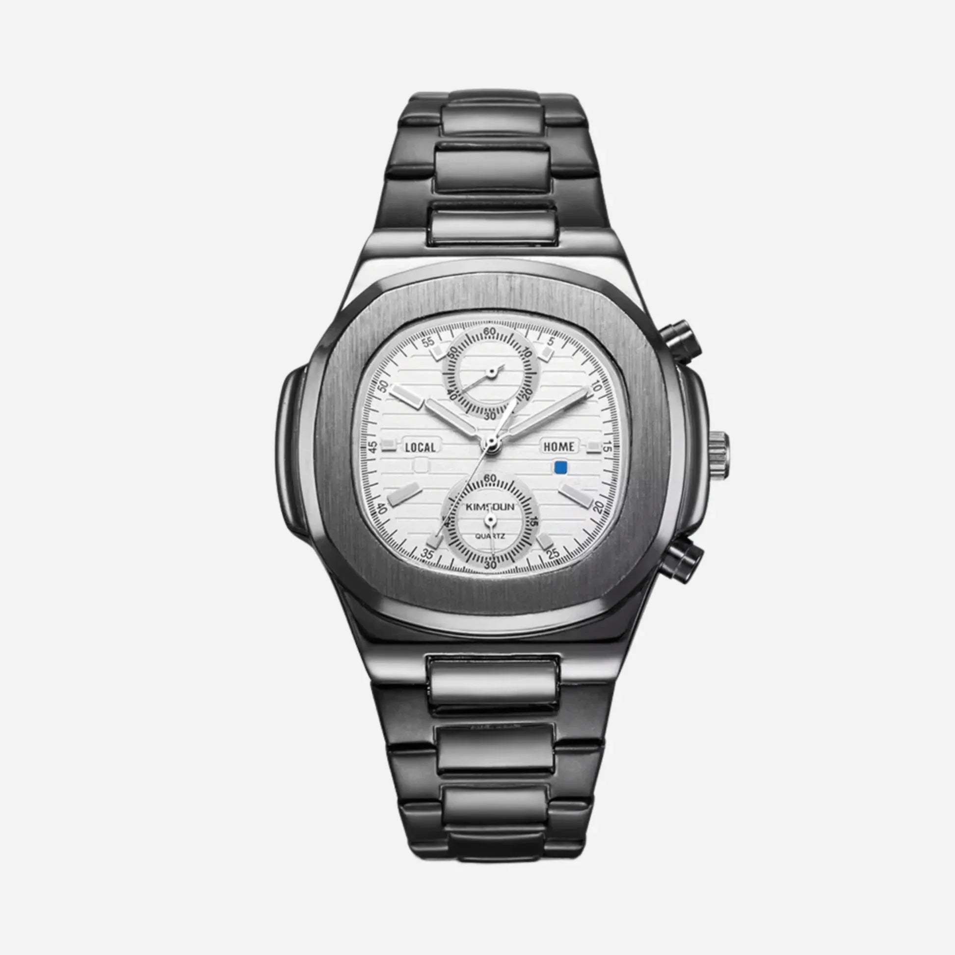 Sevench Prestige Silver, Black & White | Affordable Men's Watch |  Quartz Movement & Water Resistant